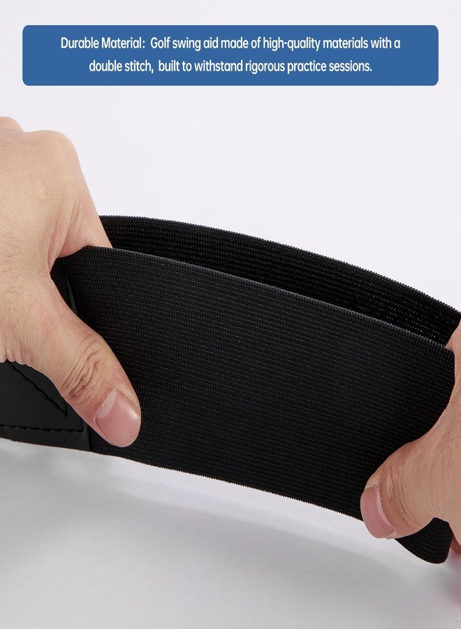 Edgnb 2 Pcs Golf Swing Trainer Aid Swing Correcting Arm Band, Golf Swing Training Aid, Black - Image 3
