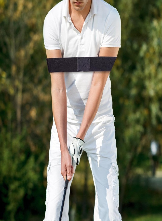 Edgnb 2 Pcs Golf Swing Trainer Aid Swing Correcting Arm Band, Golf Swing Training Aid, Black - Image 2