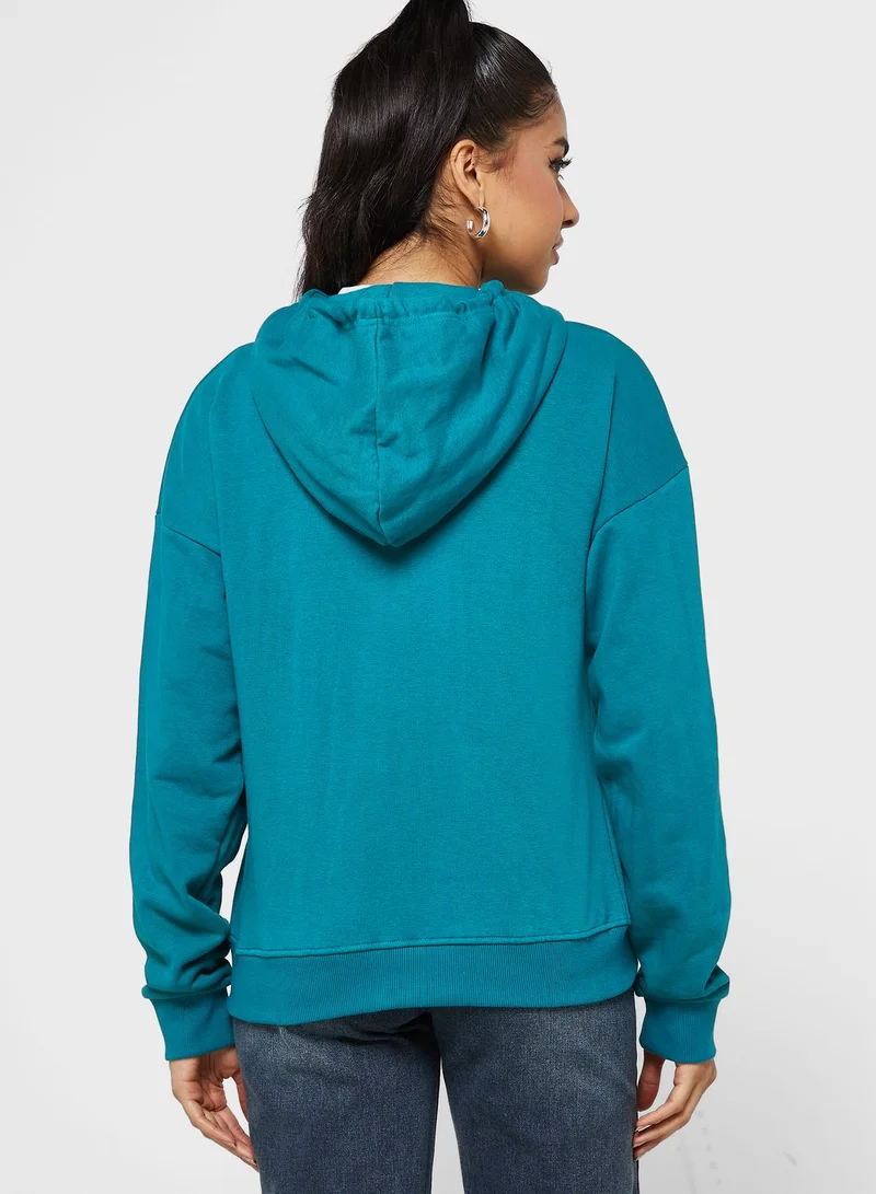 Ginger Graphic Hoodie With Puff Print