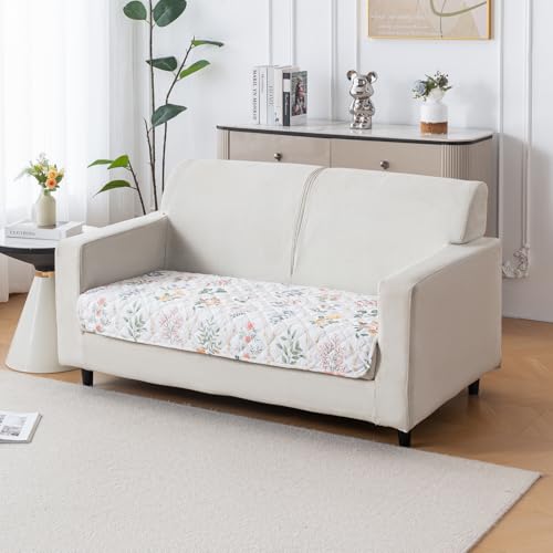House of Quirk 'Mughal Series' Printed Quilted Sofa Cover for 1/2/3/4 Seater – Anti-Slip, Washable Couch Protector Slipcover (Two Seater, Gulbahar, 80x120 cm) - Image 1