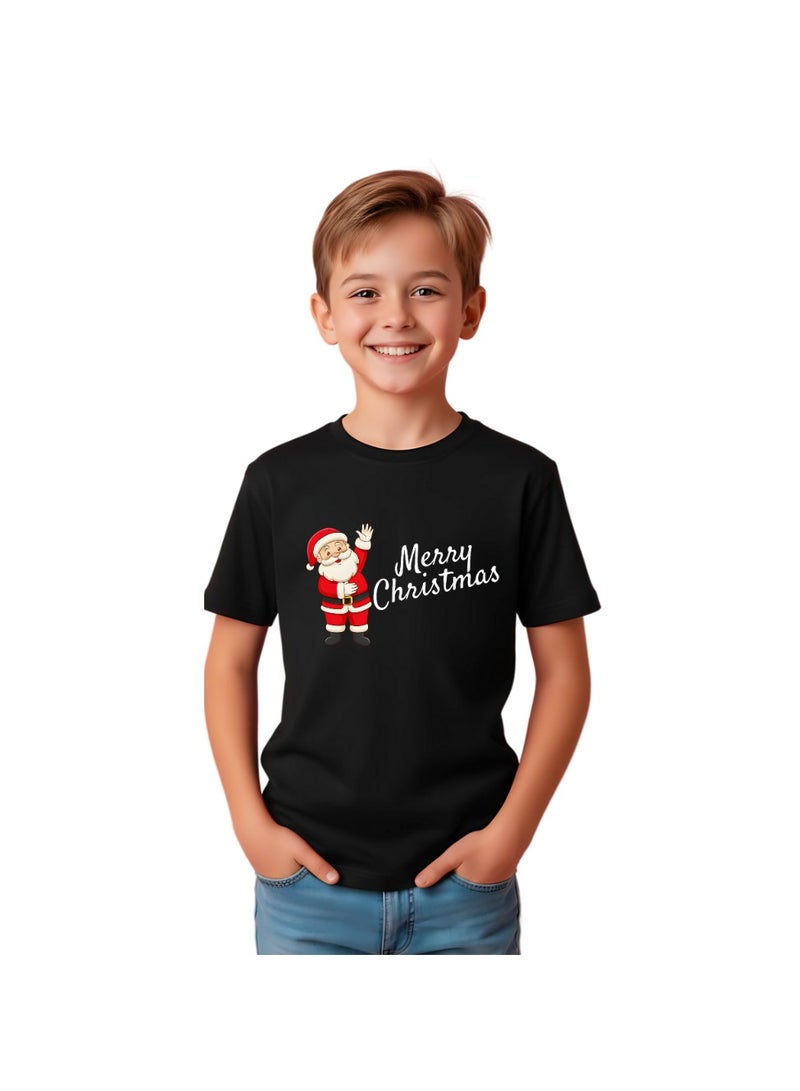 برينت شوب فور مي تي شيرت عيد ميلاد سعيد للأطفال - تي شيرت قطني بأكمام قصيرة للجنسين ورقبة دائرية - ملابس للعطلات للأولاد والبنات - تي شيرت ناعم ومريح للحفلات - Image 1