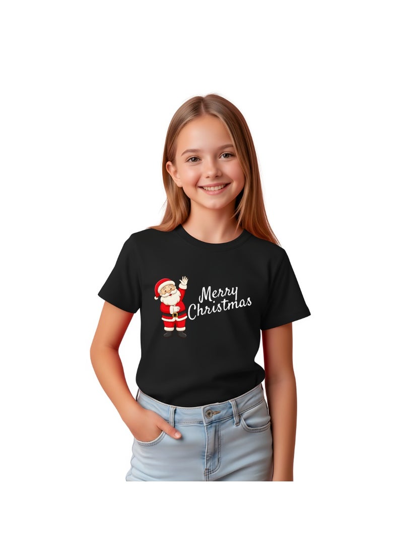 برينت شوب فور مي تي شيرت عيد ميلاد سعيد للأطفال - تي شيرت قطني بأكمام قصيرة للجنسين ورقبة دائرية - ملابس للعطلات للأولاد والبنات - تي شيرت ناعم ومريح للحفلات - Image 2