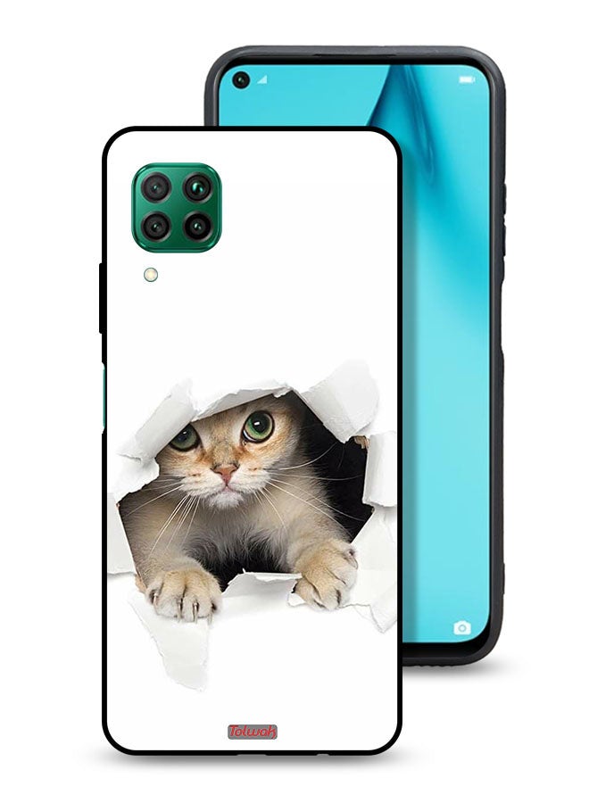 Tolwak غطاء حماية لهاتف هواوي نوفا 7i مع تصميم قطة تظهر - Image 1