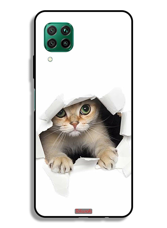 Tolwak غطاء حماية لهاتف هواوي نوفا 7i مع تصميم قطة تظهر - Image 2