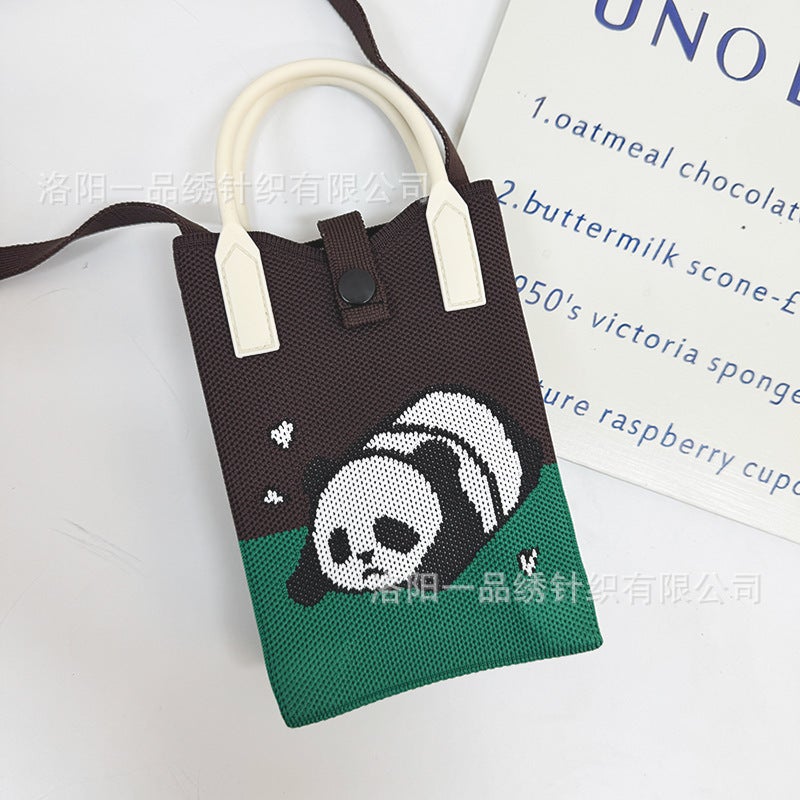 New Cute, High-End, Fashionable Knitted Mobile Phone Bag, Versatile Niche Children'S Crossbody Bag, Female College Student Shoulder Bag - Image 1