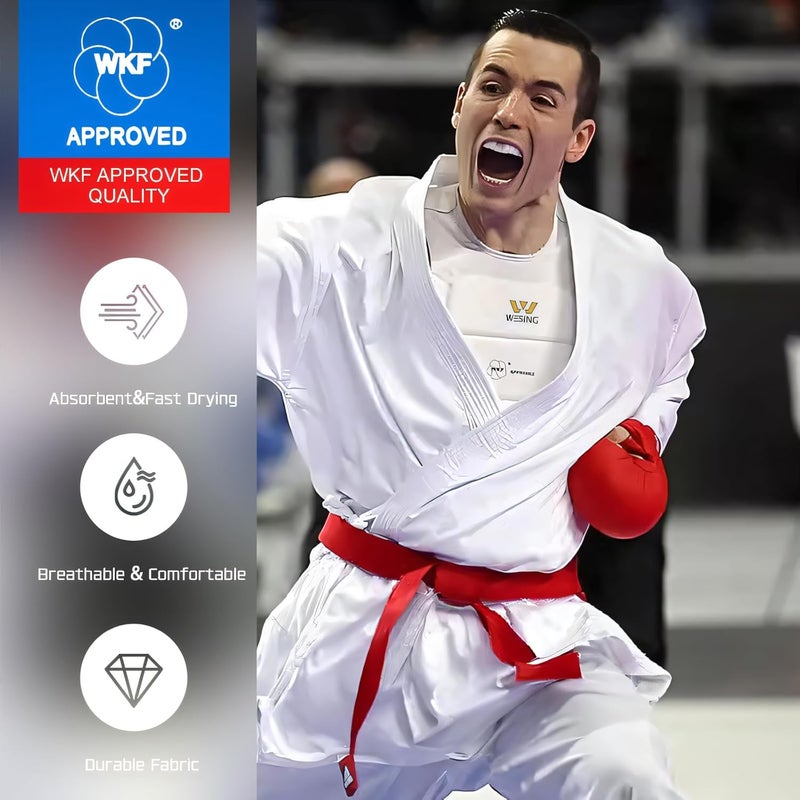 W WESING Wesing Professional Karate WKF Approved Men Chest Protector - Image 1