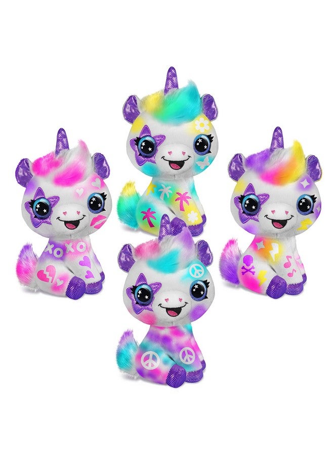 Canal Toys Canal Toys Airbrush Plush Large Purple Unicorn! Decorate, wash, Repeat! Customize Your own Spray Art Plush with Markers, 100+ Stencils. Ages 6+  - Image 4