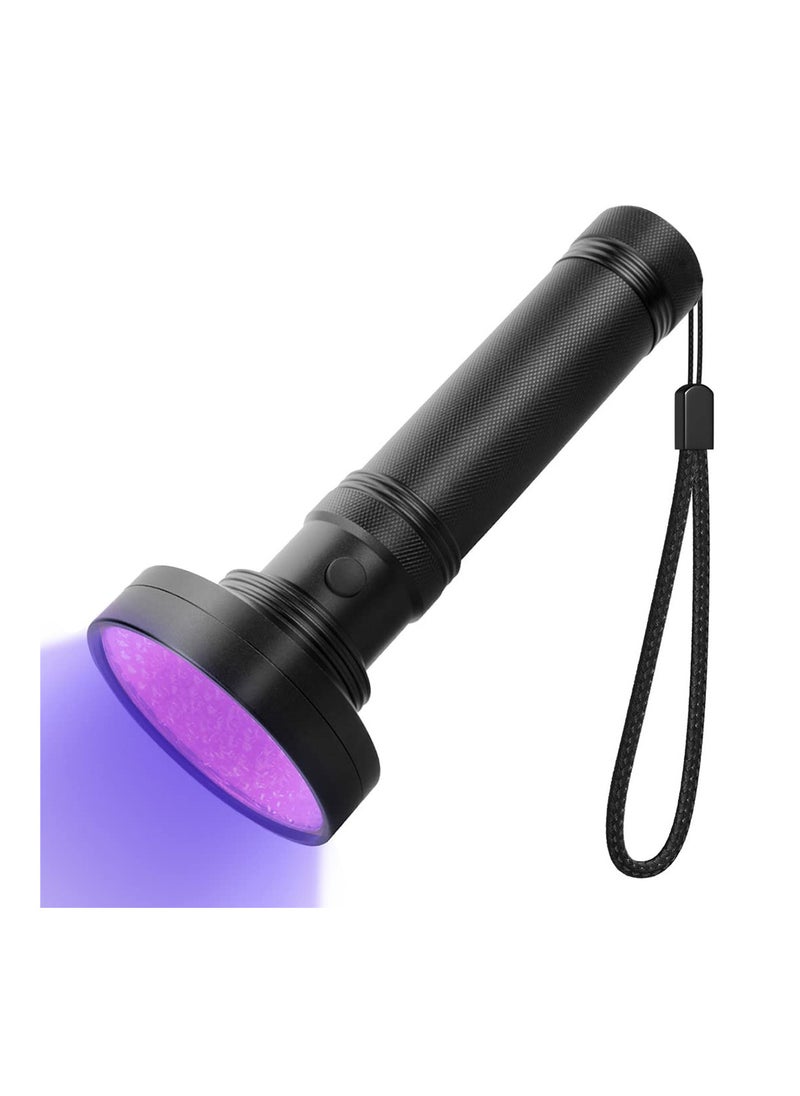loca - UV Flashlight Powerful Large 100 LED Black Light Flashlight Super Bright Blacklight Flashlight UV Light  Pet Urine Detector Light  Use for Dog Cat Urine Detection  Scorpions  Resin Curing - Image 1
