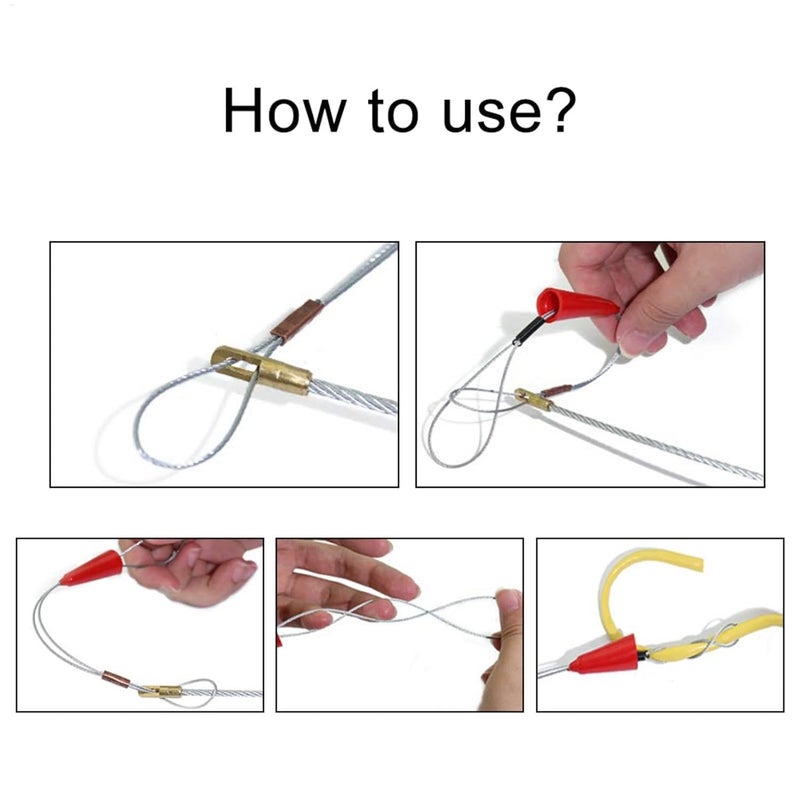 piercing 6PCS Professional Wire Puller for Electrician, Electrician Tools, Flexible Wire Lead Threading Device Tool, Duct Fish Tape Fastener for Cable Pulling - Image 5