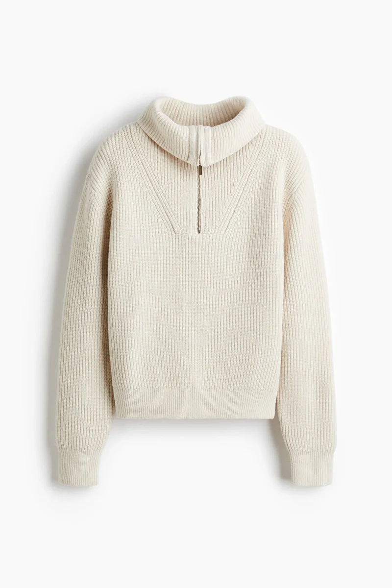 H&M Rib-knit zip-top jumper
