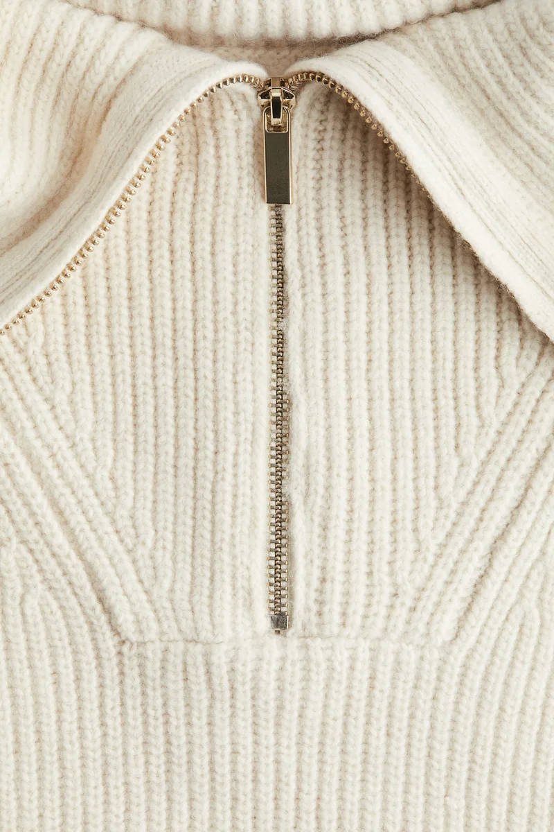 H&M Rib-knit zip-top jumper