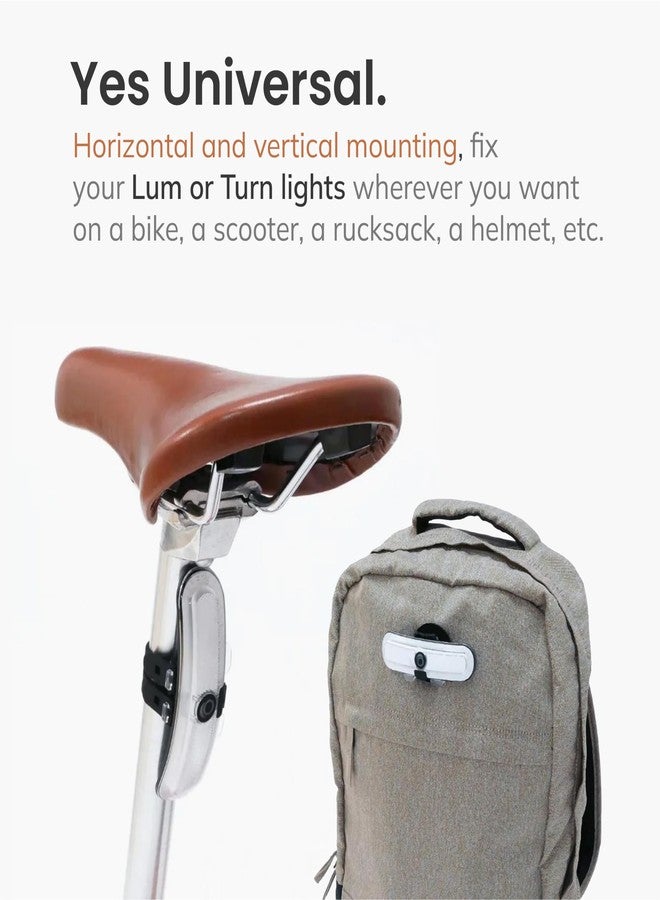 Overade مجموعة التوصيل العالمية من أوفريد - 2 حزام إضافي وحامل ضوء (لوم، تورن) - متعدد التركيب (مقود، أنبوب المقعد، رف الأمتعة، خوذة) - أسود، مقاوم للماء - Image 2