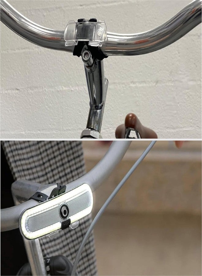 Overade مجموعة التوصيل العالمية من أوفريد - 2 حزام إضافي وحامل ضوء (لوم، تورن) - متعدد التركيب (مقود، أنبوب المقعد، رف الأمتعة، خوذة) - أسود، مقاوم للماء - Image 3