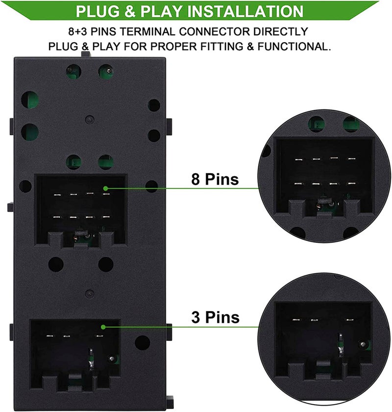 AiYiGu Driver Side Switch & 3 Passenger Window Switches, Compatible with 2004-2008 Ford F150, 2003-2006 Ford Expedition, 2003-2008 Crown Victoria, Lincoln Mark LT, Mercury Marauder and Grand Marquis - Image 4