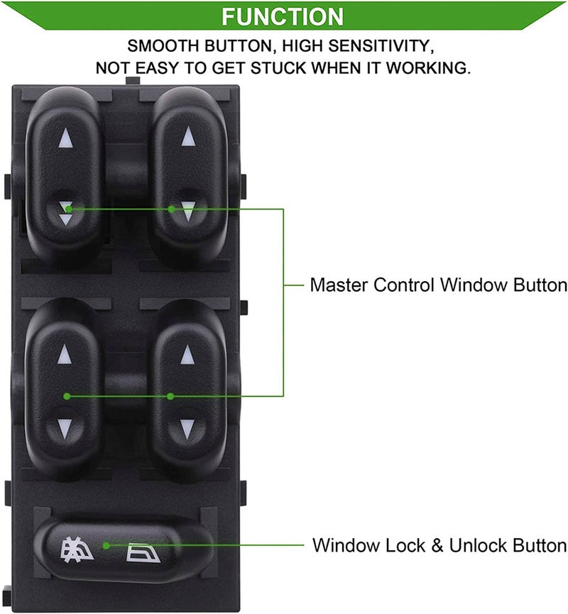 AiYiGu Driver Side Switch & 3 Passenger Window Switches, Compatible with 2004-2008 Ford F150, 2003-2006 Ford Expedition, 2003-2008 Crown Victoria, Lincoln Mark LT, Mercury Marauder and Grand Marquis - Image 3
