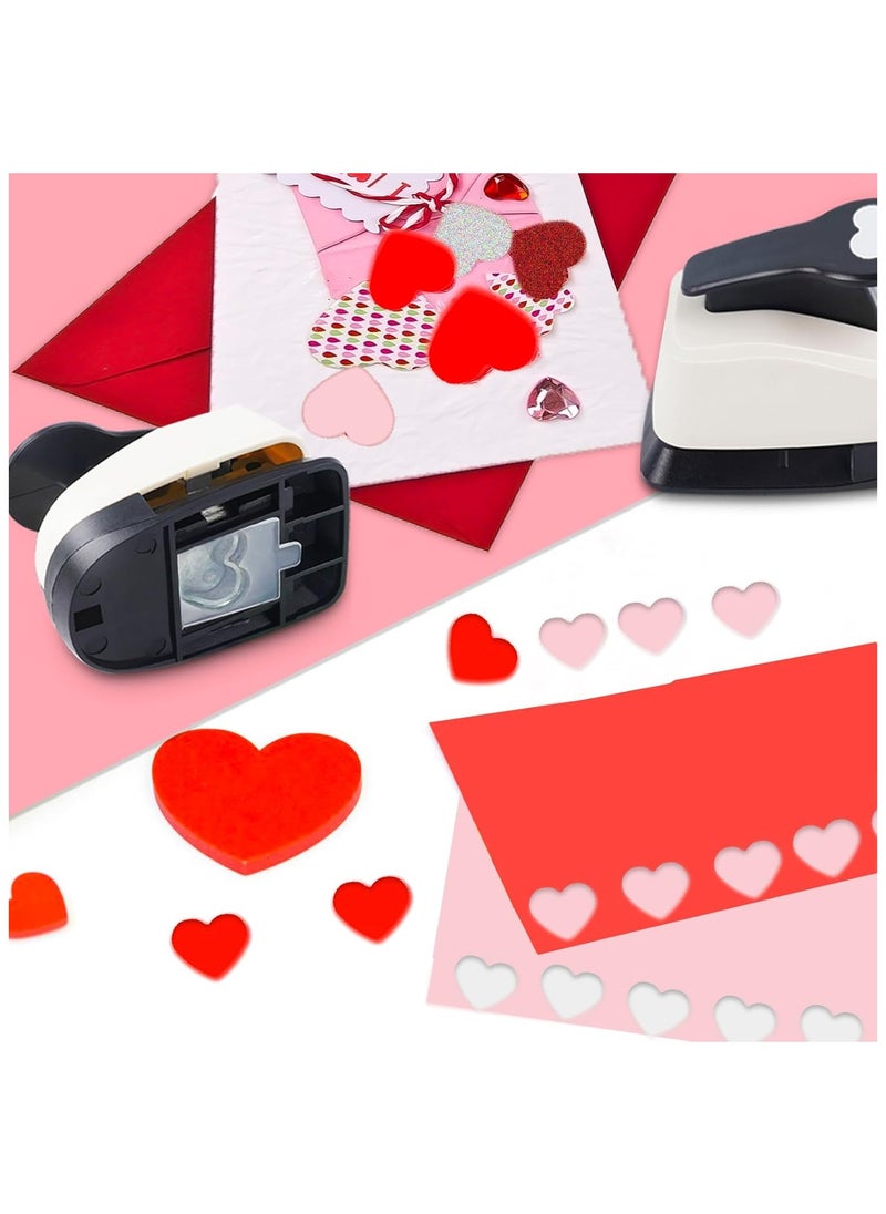 Hihonor Heart Hole Punch, Paper Punch, Heart Punches for Paper Crafts, Heart Punch, Hole Puncher Heart, Shaped Hole Punch, 1 inch Heart Paper Punch, 5/8 inch Heart Hole Puncher, 3/8 inch Hole Puncher Set  - Image 4