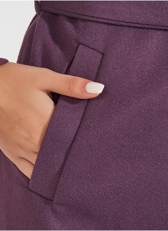 Styli - Oversized Midi Length Belted Wool Like Coat - Image 1
