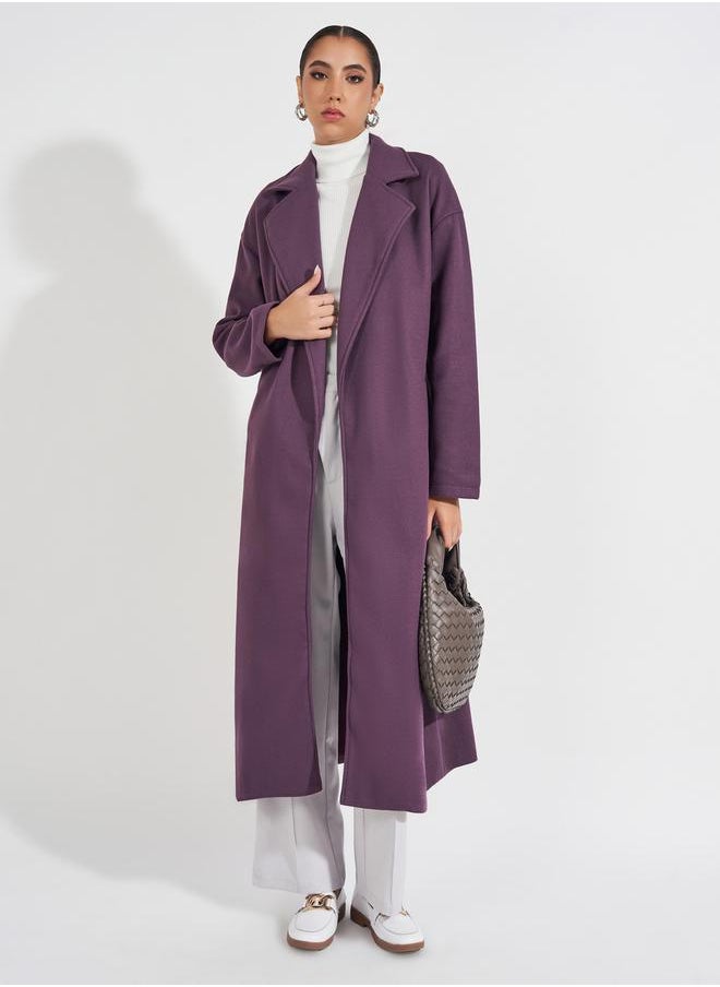 Styli - Oversized Midi Length Belted Wool Like Coat - Image 1