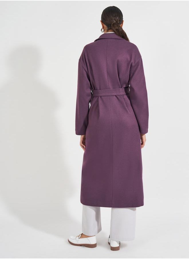 Styli - Oversized Midi Length Belted Wool Like Coat - Image 1