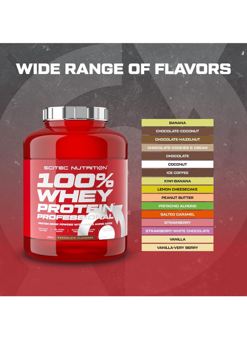 Scitec - Scitec Nutrition 100% Whey Protein Professional  2350g, Vanilla Very Berry - Image 1
