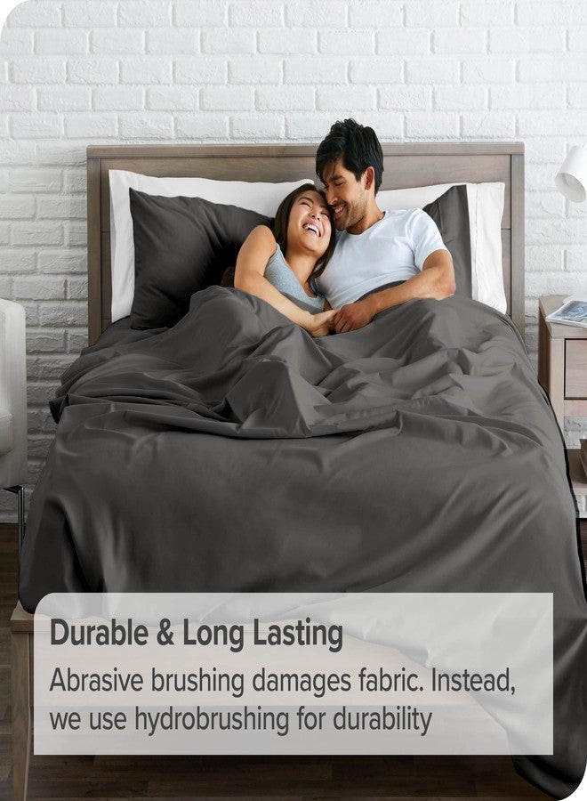 Bare Home King Flat Sheet - Premium 1800 Ultra-Soft Top Sheet - Hotel Luxury - Double Brushed - Easy Care - 1 King Flat Sheet Only (King, Grey) - Image 5