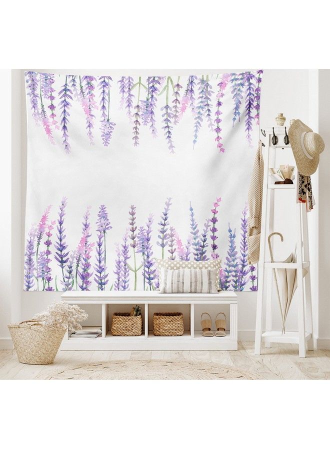 Ambesonne Purple Tapestry Lavender Plants Aromatic Evergreen Shrub Of Mint Family Nature Oil Country Style Print Wide Wall Hanging For Bedroom Living Room Dorm 60" X 40" Lilac - Image 3