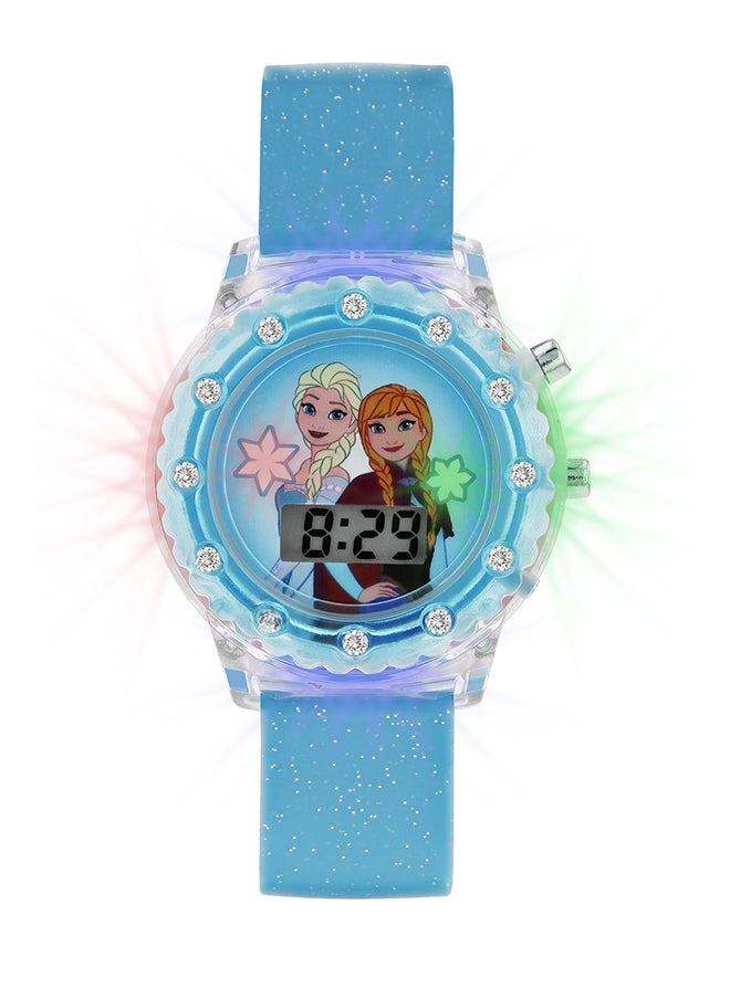 Disney - Girl's Digital Round Shape Silicone Wrist Watch FZN4087ARGSET - 33 Mm - Image 1