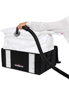 COMPACTOR Space Saving Semi Rigid Zipper Closure Vacuum Storage Box Black and Clear 210 L RAN8943  - Image 2