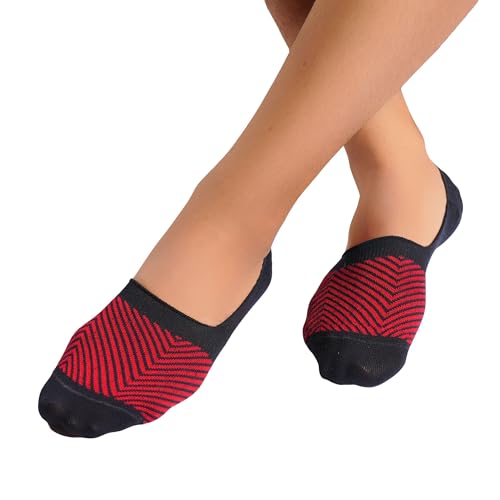 BALENZIA SocksXpress Men's Cotton No Show Socks with Anti Slip Silicon System - Pack of 3 (Black, Navy, D.Grey) - Invisible/Loafer Socks - Image 2