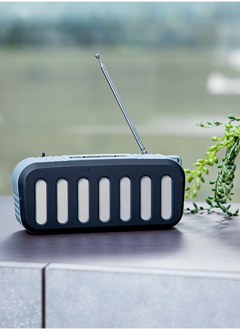 GEEPAS - Rechargeable Bluetooth Speaker, TWS Connection GMS11184 Portable Wireless Speakers 1200mAh Battery BT/ TF Card/ AUX/ USB Playback For Home, Party, Outdoor - Image 1