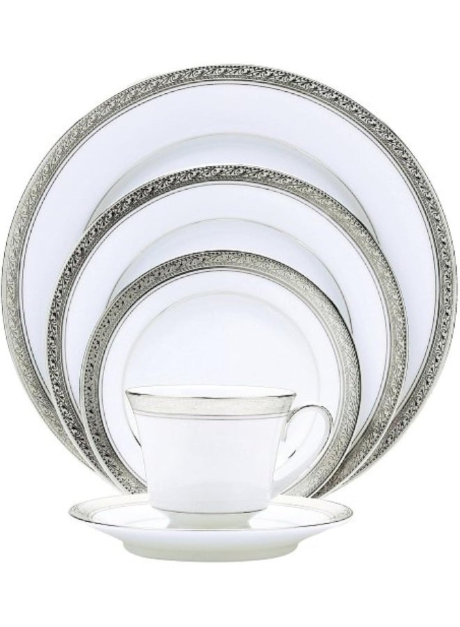 Noritake Noritake Crestwood Platinum 20Piece Dinnerware Place Setting Service for 4  - Image 1