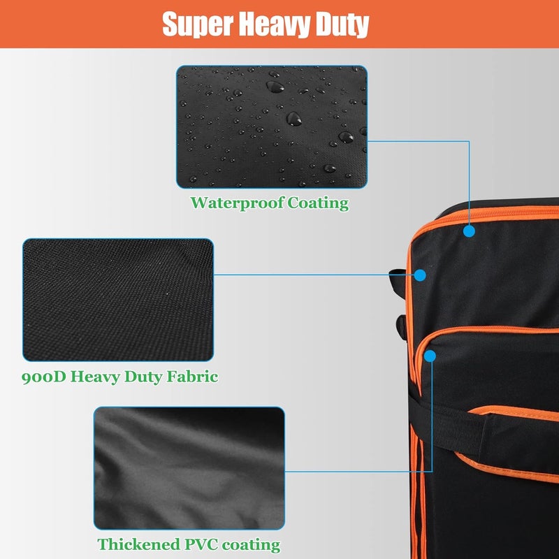 WOMACO 22 inch Griddle Carry Bag for Blackstone 22 Griddle with Hood Lid, Heavy Duty Portable Tabletop Griddle Carrying Bag for Travel, Weather Resistant BBQ Grill Carry Case with Shoulder Strap - Image 3