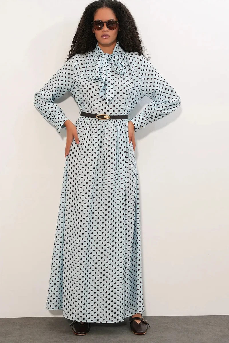 بيغ دارت BDART Polka Dot Maxi Shirt Dress