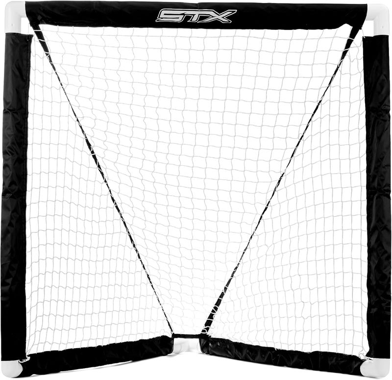 STX FiddleSTX Three Player Game Set with Two Field Player Sticks, One Goalie Stick, Mini Goal, and Balls - White/Grey - Image 3