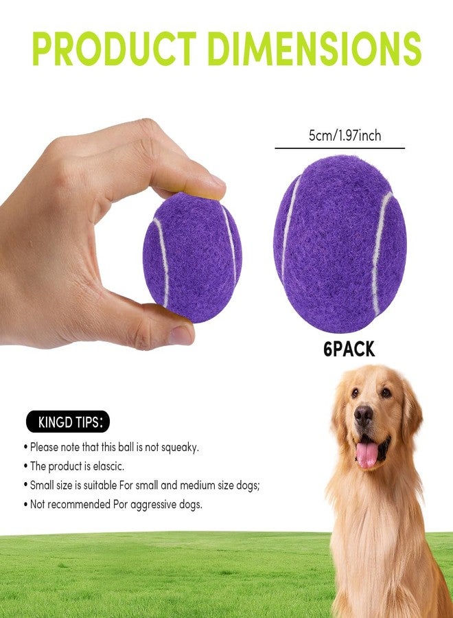 ZIYIZE Mini Tennis Balls, 6 Pack 2 inch Dog Tennis Balls, Easy Catching Pet Playing Ball for 2 inch Dog Ball Launcher Colour - Image 4