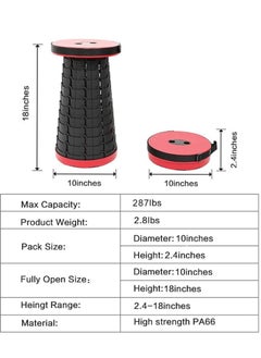 ELTRAZONE Retractable Folding Stools Portable Plastic Stool Travel Seat Telescopic Plastic Stool Shrinkable Camping Fishing Garden Folding Chair  - Image 2