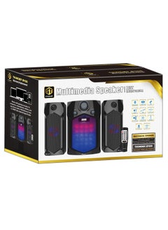 Speaker Standard 2.1 THUNDER 6400 Power 64 Watt illuminated multimedia speaker Optical Cable - Aux - Bluetooth - Usb - Sd card - Radio - Led Screen - Remote - Full Function