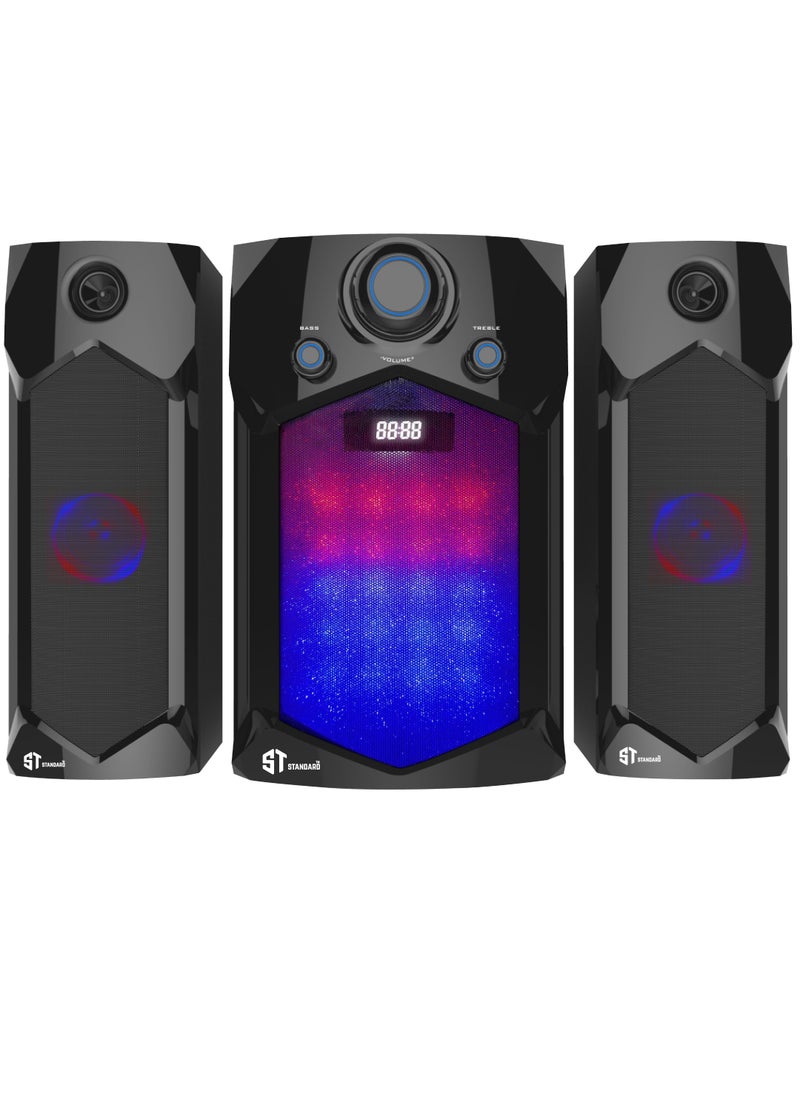 Standard - Speaker Standard 2.1 THUNDER 6400 Power 64 Watt illuminated multimedia speaker Optical Cable - Aux - Bluetooth - Usb - Sd card - Radio - Led Screen - Remote - Full Function - Image 1