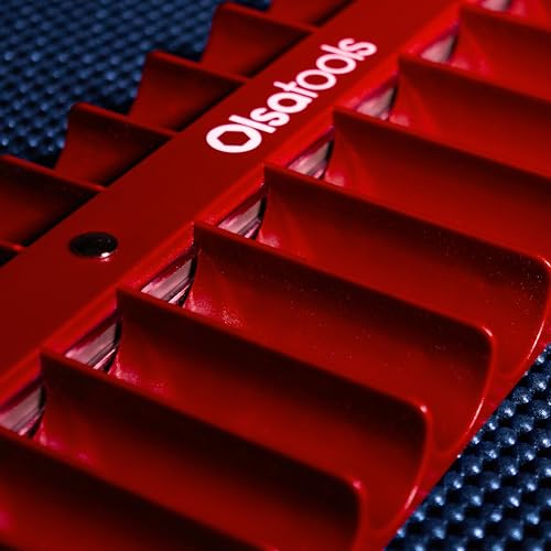 Olsa Tools Magnetic Portable Socket Organizer Tray - 3/8-Inch Drive - Red Holder for Deep & Shallow Sockets - Fits up to 1" SAE or 24mm Metric - Quality Tool Organizer for Professionals - Part 1076 - Image 5