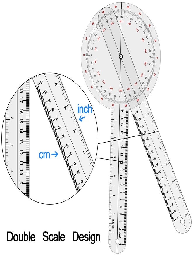 أويكي مجموعة مقياس الزوايا 2-3 قطع 12 بوصة، 8 بوصة، 6 بوصة / 360 درجة - Image 2