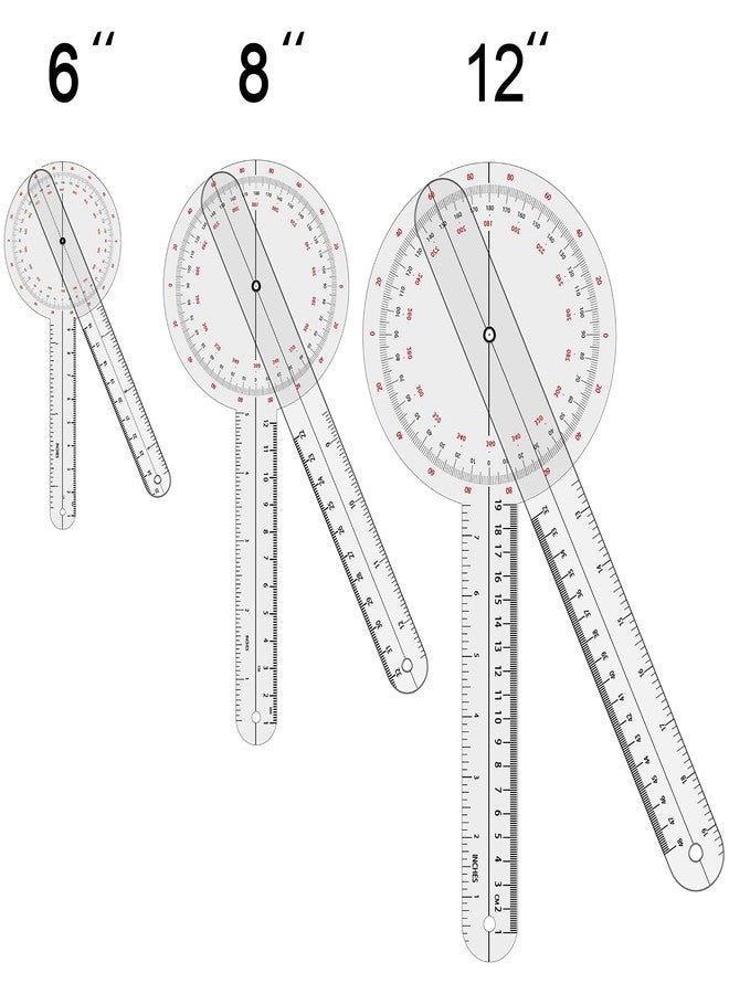 أويكي مجموعة مقياس الزوايا 2-3 قطع 12 بوصة، 8 بوصة، 6 بوصة / 360 درجة - Image 3