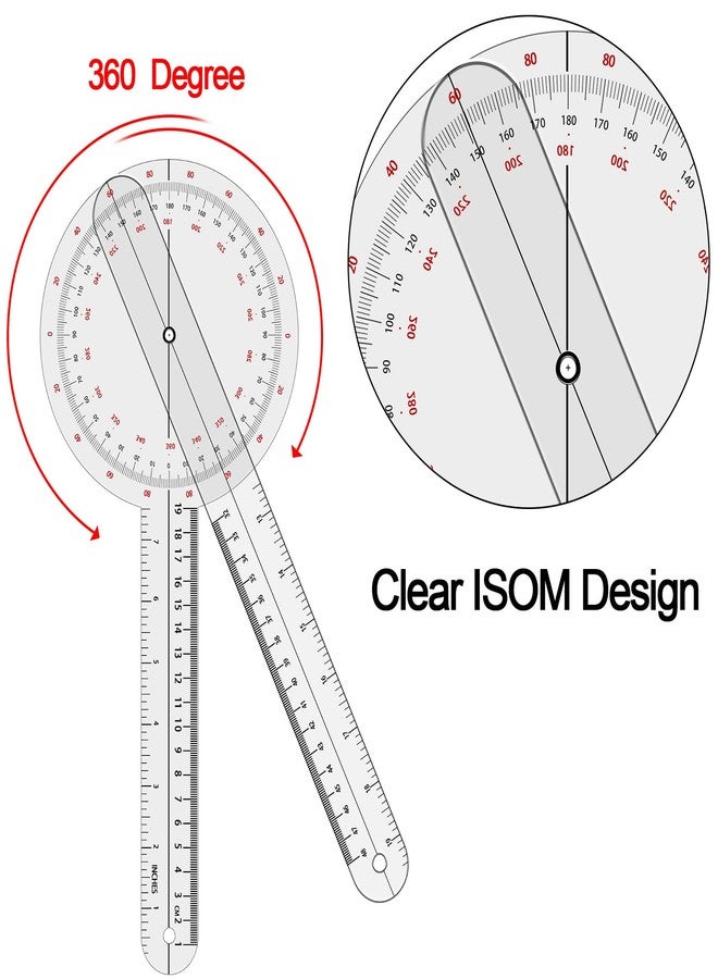 أويكي مجموعة مقياس الزوايا 2-3 قطع 12 بوصة، 8 بوصة، 6 بوصة / 360 درجة - Image 4