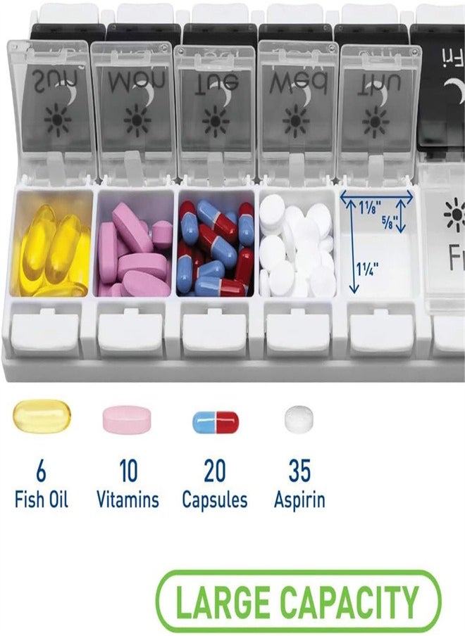 DMG TECH Pill Organizer Portable Travel 7 Days Medicine Storage Organizer  - Image 4