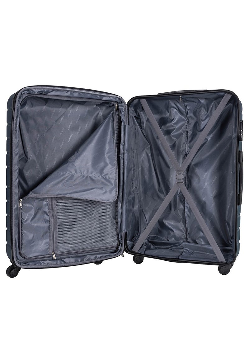4 Pack Of Hardside Spinner Number Locked Luggage Trolley