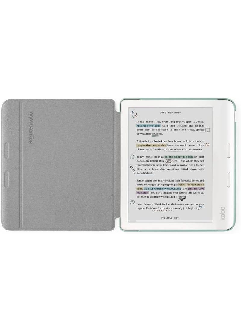 Kobo Libra Colour White eReader with Case Bundle
