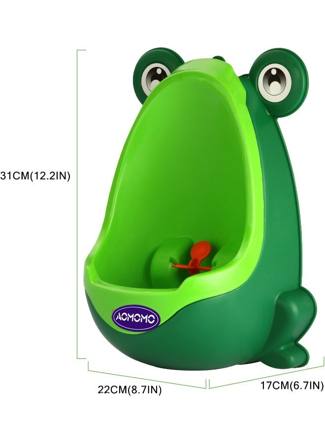 AOMOMO Frog Potty Training Urinal for Toddler Boys Toilet with Funny Aiming Target Green - Image 2