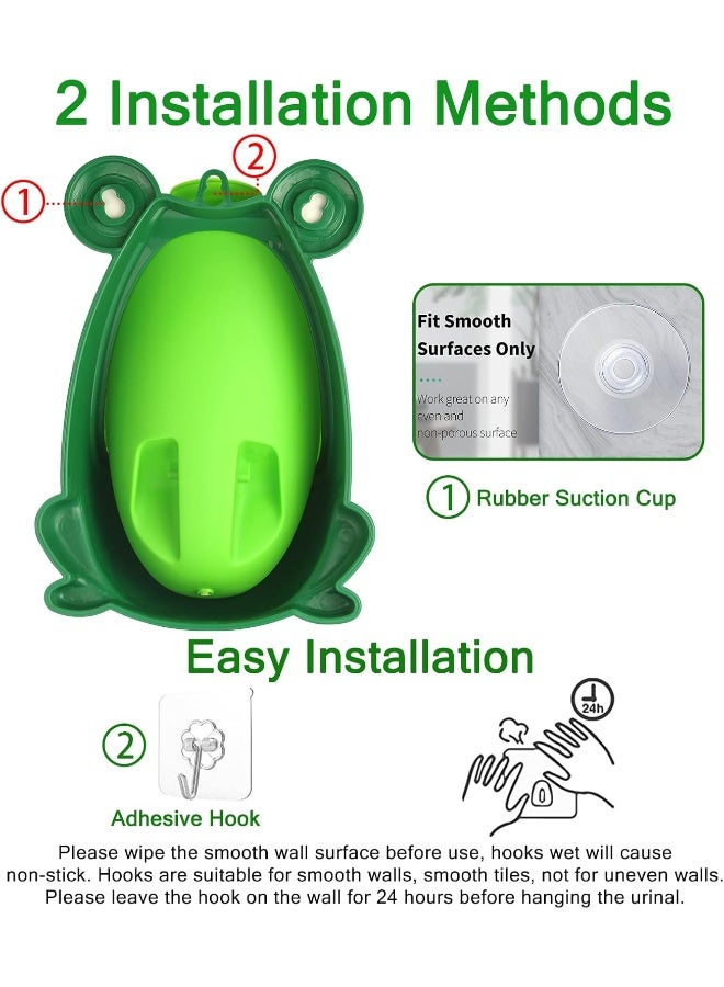 AOMOMO Frog Potty Training Urinal for Toddler Boys Toilet with Funny Aiming Target Green - Image 3