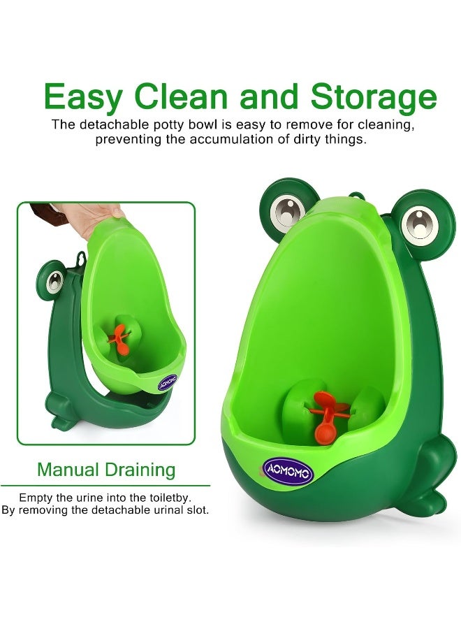 AOMOMO Frog Potty Training Urinal for Toddler Boys Toilet with Funny Aiming Target Green - Image 4