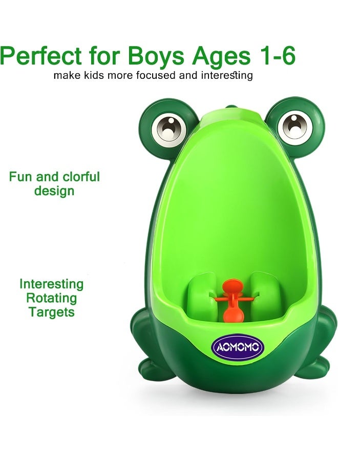 AOMOMO Frog Potty Training Urinal for Toddler Boys Toilet with Funny Aiming Target Green - Image 5