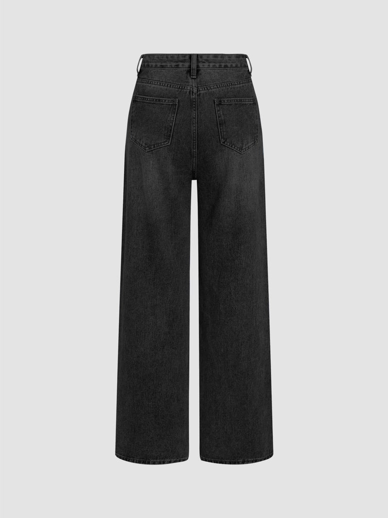 CIDER Wide Leg Jeans for Women High Waisted Denim Pants Boyfriend Jeans Trendy Casual Summer Bottom Black - Image 4